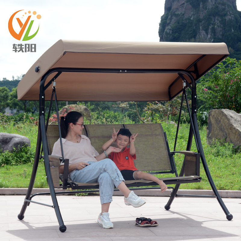 Yiyang outdoor swing hanging chair balcony rocking chair home adult double or three swing swing hanging basket rocker leisure furniture
