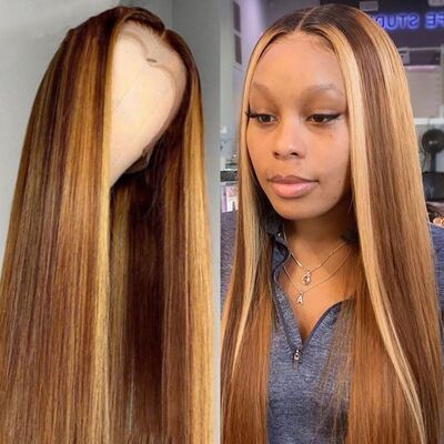 [Wig Wigs Brazilian Human Hair Beautiful Root Lace Remy Bun]