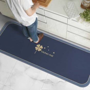 Kitchen special floor mats are oil-proof, waterproof, and slip-resistant, household doorways are stain-resistant, long strips, absorbent carpets, wipeable and washable
