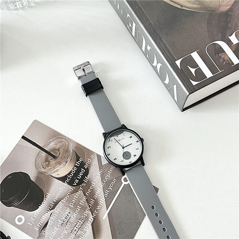 Minimalist Women's Quartz Watch With Silicone Strap For Girls_voghion.com