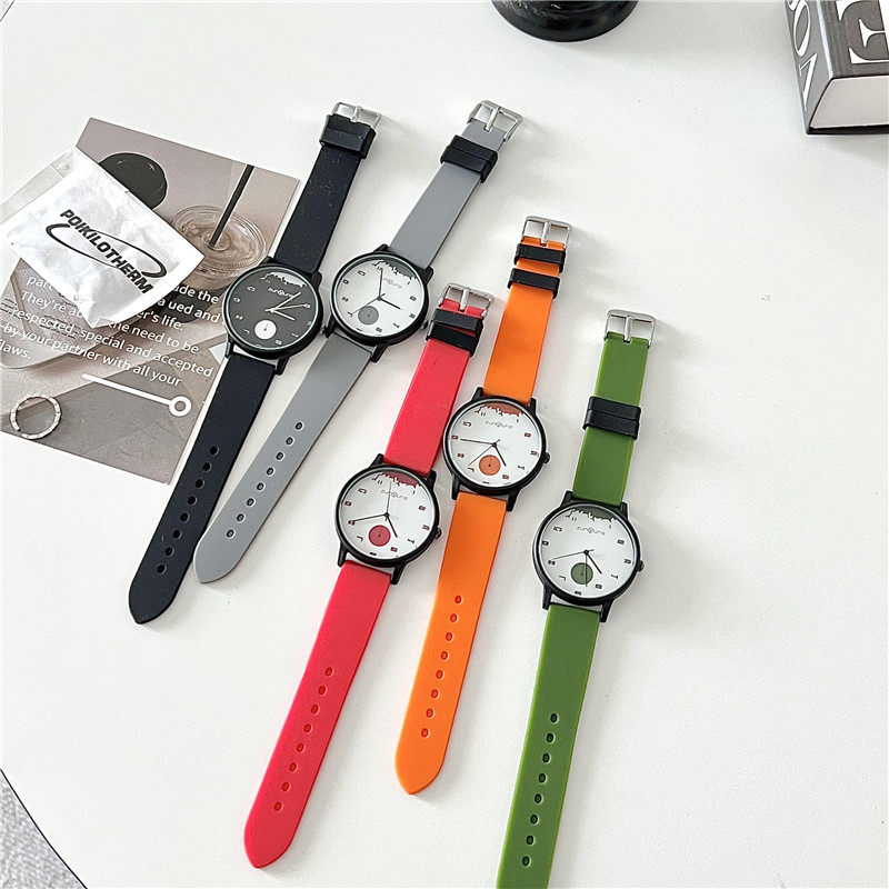 Minimalist Women's Quartz Watch With Silicone Strap For Girls_voghion.com