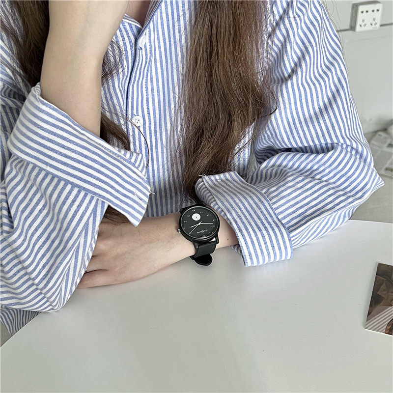 Minimalist Women's Quartz Watch With Silicone Strap For Girls_voghion.com
