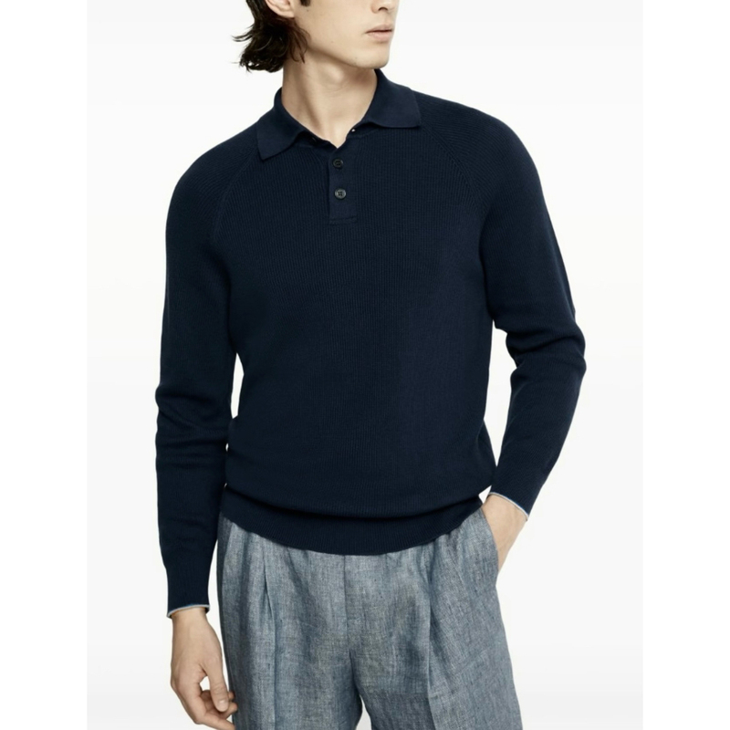 【Ten Thousand Yuan Knitting】Independent Bc-Style Sweater, Italian Knitwear, Cotton Blend, Long-Sleeved, Old Money, Quiet Luxury, Retro, Autumn and Winter