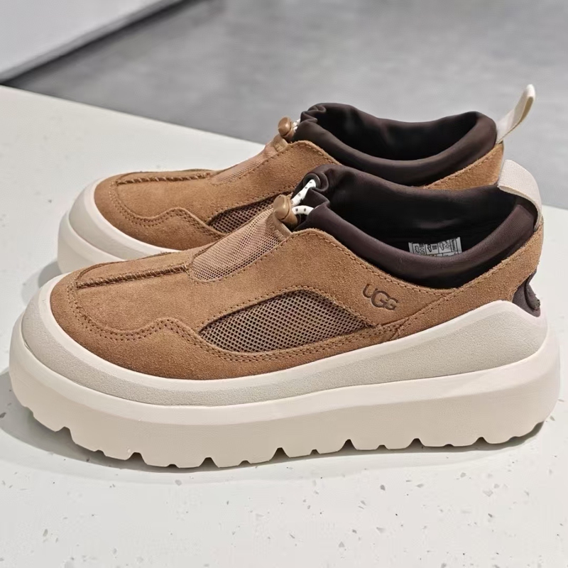 Ugg Heritage Utility Cow Split Leather Versatile Mesh Height-Increasing Casual Shoes 1174995