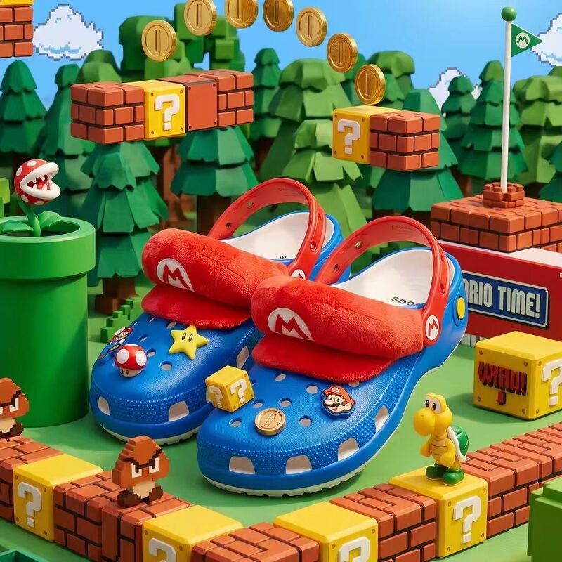 Crocs Mario Yoshi Koopa Casual Breathable Clogs 212134 Crocs Mario Yoshi Koopa Casual Breathable Clogs 212134