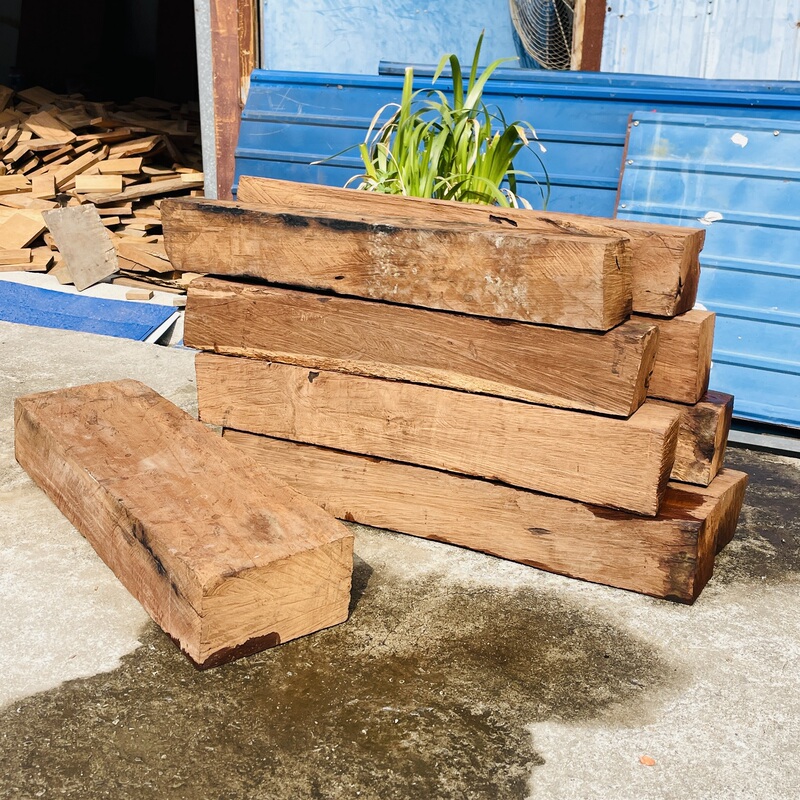 Burmese Teak Wood Planks, Solid Wood Strips, Long Strips, Handmade DIY Materials, Carved Square Wood, Length 90 ㎝ Width 13 ㎝