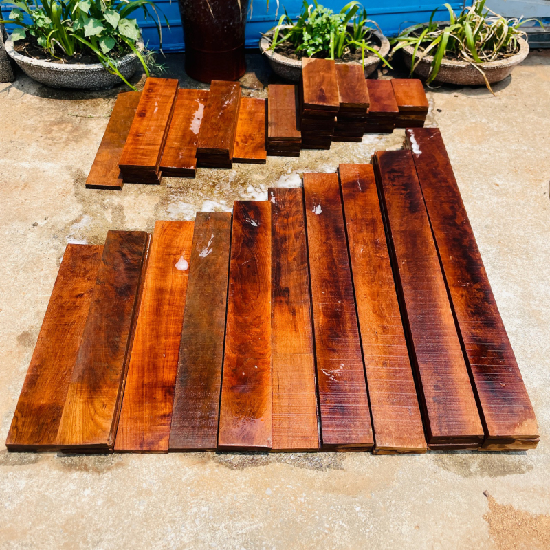 Burmese Teak Board Width 13 ㎝ Raw Wood Flat Floorboards DIY Material Hand-Carved Blank Board Coaster