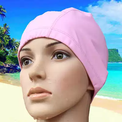 Fashionable summer swimming hot spring swimming cap waterproof ear protection PU swimming cap male and female long hair swimming cap