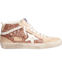 (Même style pour les célébrités) Chaussures pour femmes Golden Goose Mid Star chaussures sales rétro à paillettes or rose