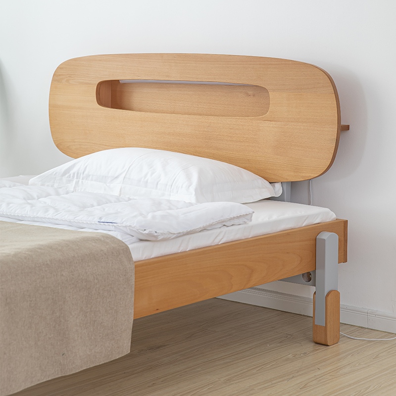 Comparable bear children bed solid wood teenagers men and women modern minimalist bedrooms 1 5 m Provincial space 1 2m single beds