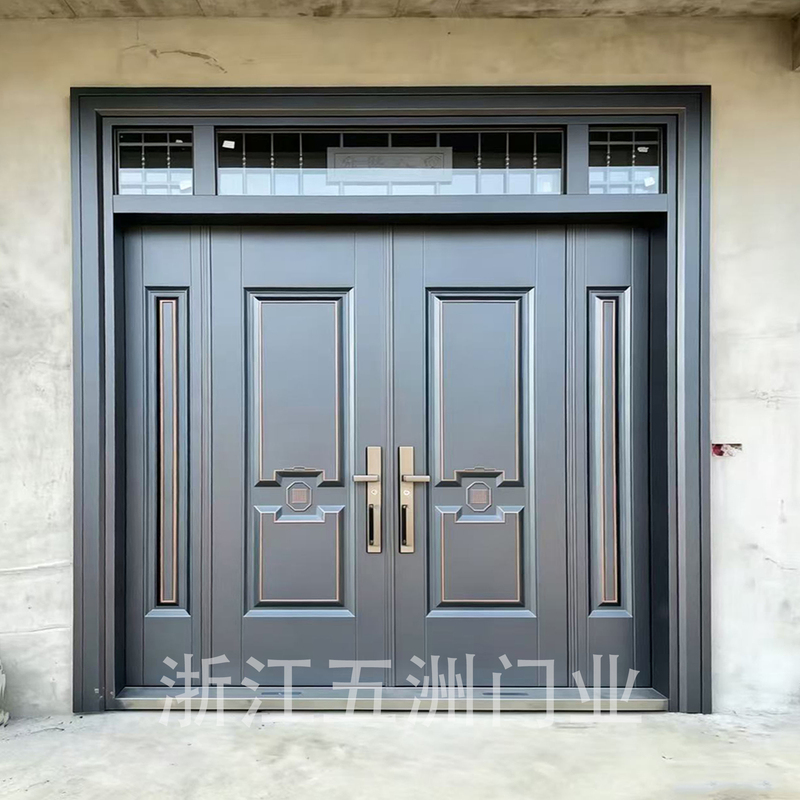 Zinc Alloy Villa Door, Rural Self-Built House Door, Entrance Door, Rural Entry Door, Household Hall Double Door