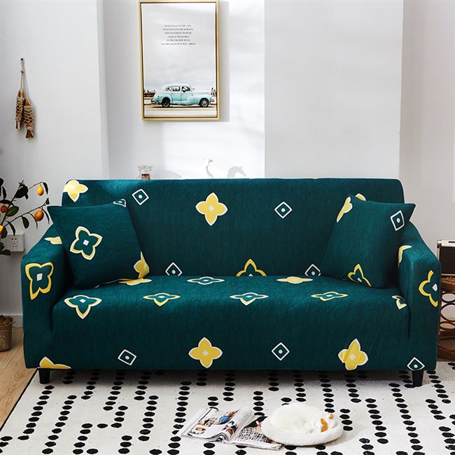 Ghế sofa đa năng dài lười bốn mùa phổ quát đàn hồi bọc vải bọc toàn bộ vải bảo vệ ghế sofa bọc toàn bộ ba người - Bảo vệ bụi