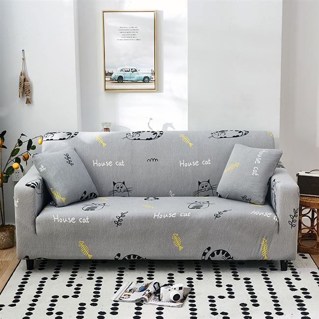 Ghế sofa đa năng dài lười bốn mùa phổ quát đàn hồi bọc vải bọc toàn bộ vải bảo vệ ghế sofa bọc toàn bộ ba người - Bảo vệ bụi