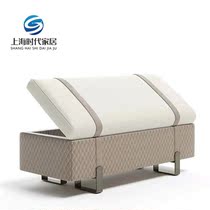 Nordic Light Extravagant Leather Cloth Art Home Change Shoes Stool Modern Bedroom Storage Bed Tailstool Minima Living-room Multifunction Down-to-earth