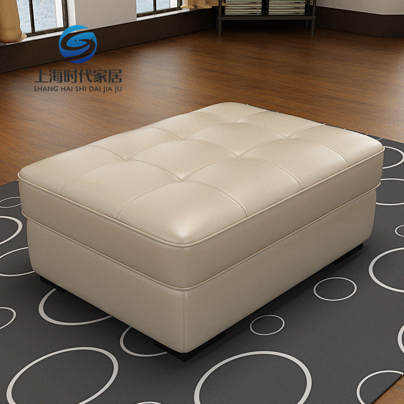 Nordic solid wood living room leather art custom sofa stool with feet on the doorstep cloakroom changing shoe stool coffee table stool new