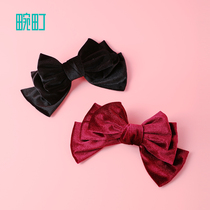 N-Gold velvet three-layer net red bow-畹町