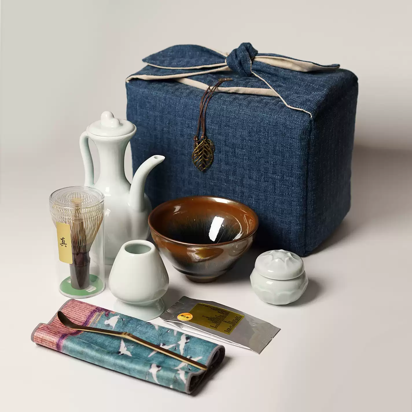 宋代點茶執壺湯瓶影青湖田窯水注子手工製造中式復古茶具