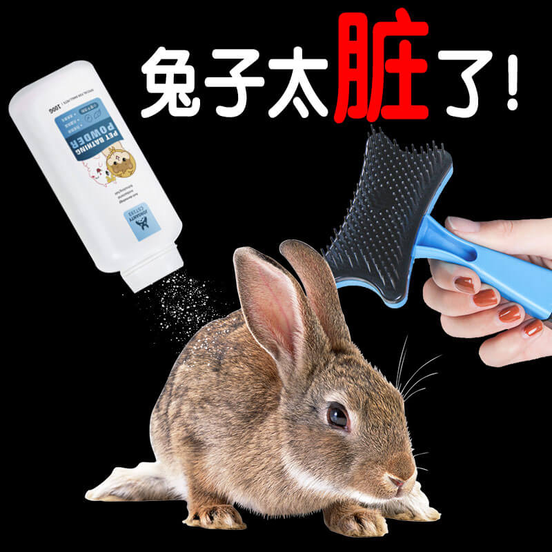 Rabbit Dry Cleaning Powder Small Pet Bath Special Comb Supplies Hamster Dutch Pig Deodorising To Taste Clean Comb