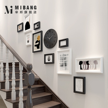 Nordic photo frame wall Stair photo wall Punch-free net red wall Self-paste photo wall Room wall personality creativity