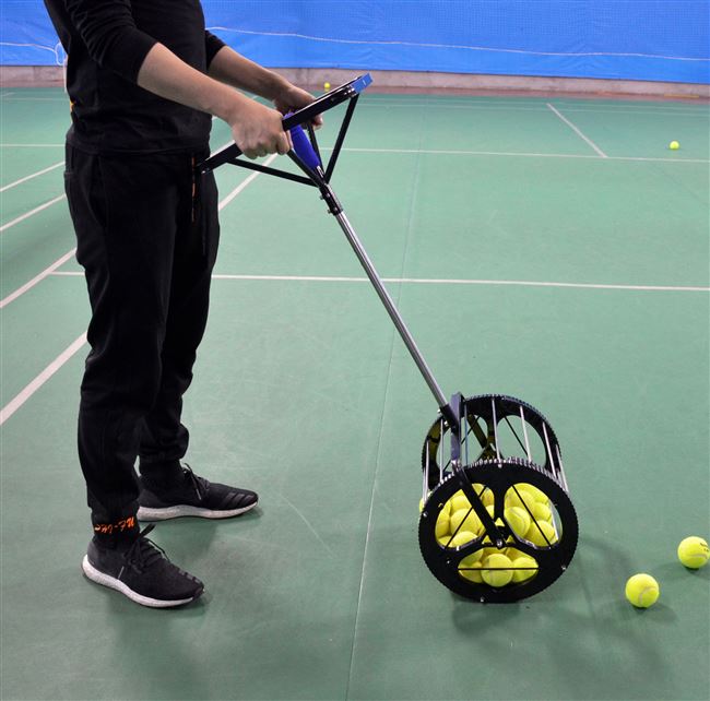 Tennis Đào tạo tự động Dụng cụ lấy bóng tennis Thiết bị khung nhiều bóng Nhận Nguồn cung cấp Rổ Nhặt Giỏ - Quần vợt