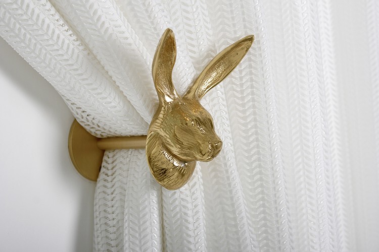 Nordic Brass Nail-Free Curtain Hooks, Foyer Coat Hooks, Gold Creative Light Luxury Retro Decorative Wall Hooks