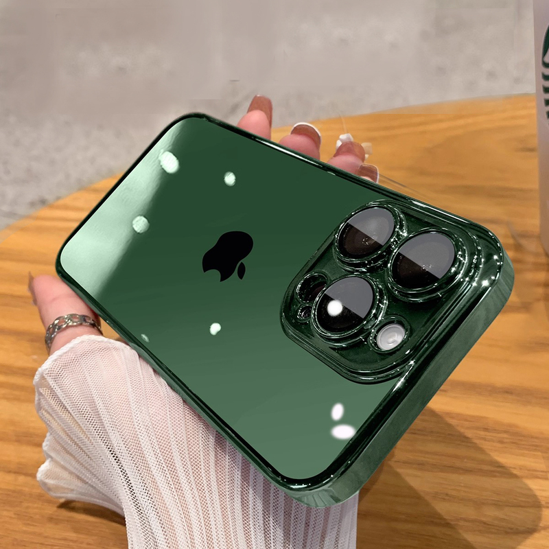 Cangling Green Comes with Lens Film Suitable for Apple 16 Pro Phone Case iPhone 12 Transparent 17 Pro Max New Anti-Drop Full Coverage 13 Dustproof for Men and Women 14P High-End 16E Simple Electroplating 15 Cangling Green Comes with Lens Film Suitable for Apple 16 Pro Phone Case iPhone 12 Transparent 17 Pro Max New Anti-Drop Full Coverage 13 Dustproof for Men and Women 14P High-End 16E Simple Electroplating 15