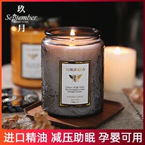 Essential oil scented candles smokeless sober home indoor fragrance Cup soy wax Nordic wedding birthday gift