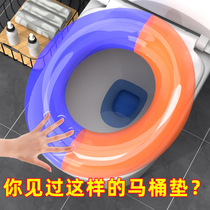Toilet cushion household toilet seat toilet cushion household winter waterproof paste plush toilet ring net red zipper Universal