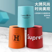 Light luxury trash can household toilet bathroom kitchen Net red living room creative large pull tube simple garbage bucket