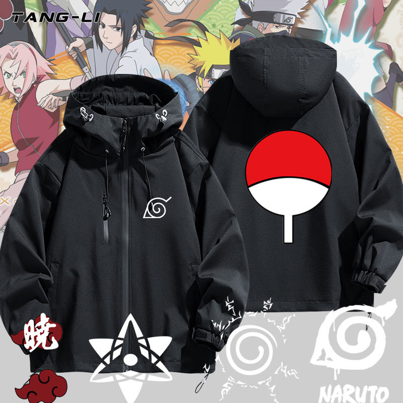 Japanese-Style Naruto Uchiha Sasuke Itachi Naruto Akatsuki Emblem Collaboration Jacket Spring and Autumn Clothing