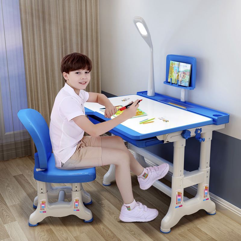 Junior high school student writing homework special solid wood desk 80cm table chair set of children boy boy study table