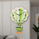 Decorative painting clock with punch-free wall clock