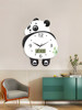 Panda Clock Living Room Wall Clock Home Silent Quartz Clock New Model Clock Calendar Creative Wall Clock No Drilling Required