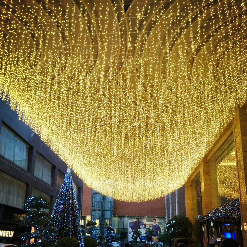 led small colored lights flashing lights string full of stars low voltage 24V curtain lights ice strip lights outdoor waterproof waterfall decorative lights