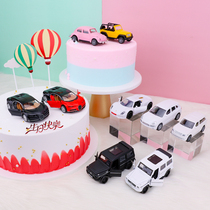 Car cake decoration fittings run the G63 birthday sports car remote control off - road car childrens goddess red gold