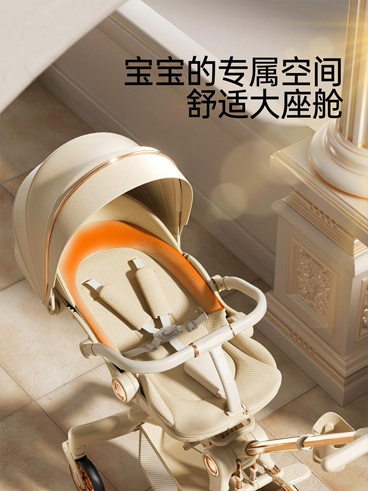 Baby Travel Stroller, Lightweight, Two-Way Foldable, High-View, Can Sit and Lie Down, Baby Stroller, Two-Way Stroller