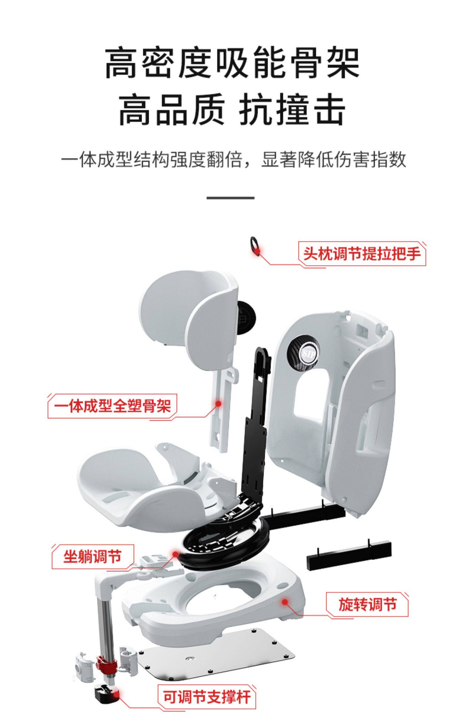 Детское автокресло 贝比途儿童安全座椅汽车用宝宝婴儿0-3-12岁车载360度旋转可坐躺