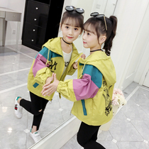 Girls  coat spring and autumn 2021 new childrens Korean version of the foreign style jacket in the big virgin girl fashion all-match top