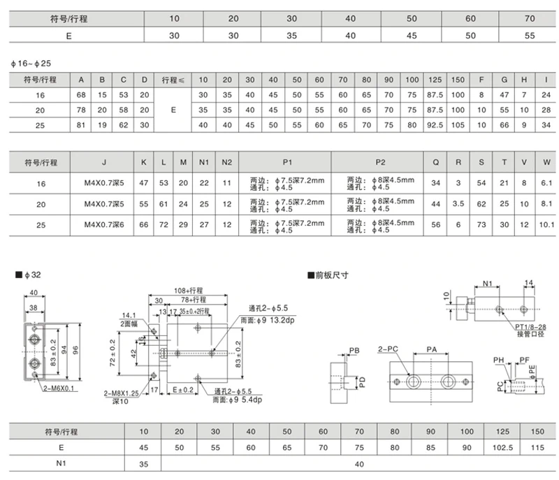 xy lanh khí nén mini Xi lanh hai thanh TDA hai trục TN10X16X20X25X32-30-40-50-60-70-75-80-90-100S xi lanh nén khí xy lanh smc