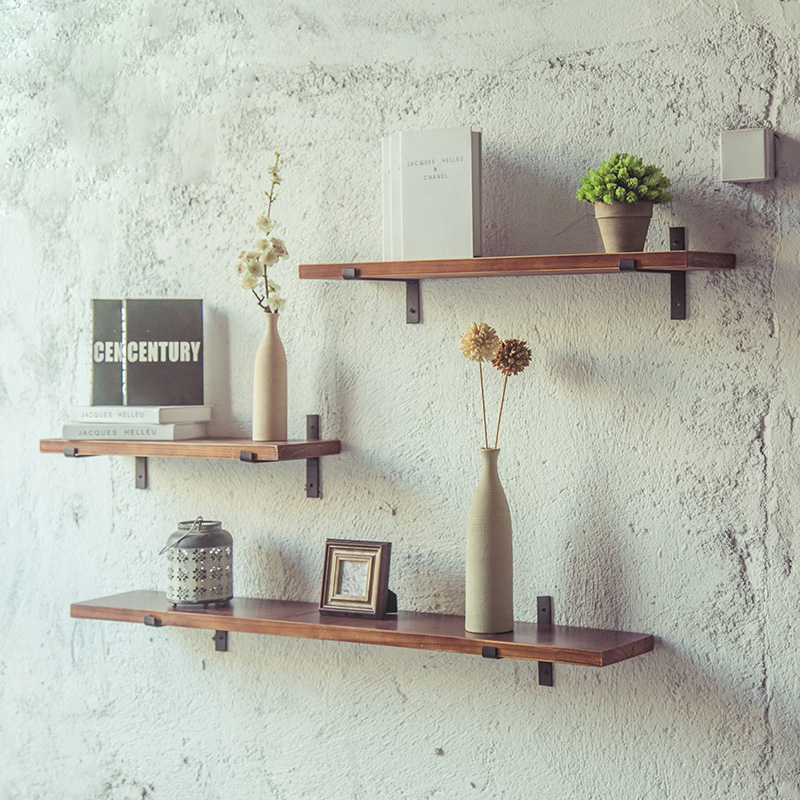 loft wall shelf wall living room minimalist solid wood wall-mounted wall wall laminate bookshelf modern