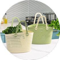 Large vegetable basket portable grocery shopping basket plastic storage basket hollow bath basket bathroom shower basket bath basket