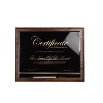 Customized medals solid wood authorization plates honorary wooden franchise plaques gold foil agency certificates wooden pallet production