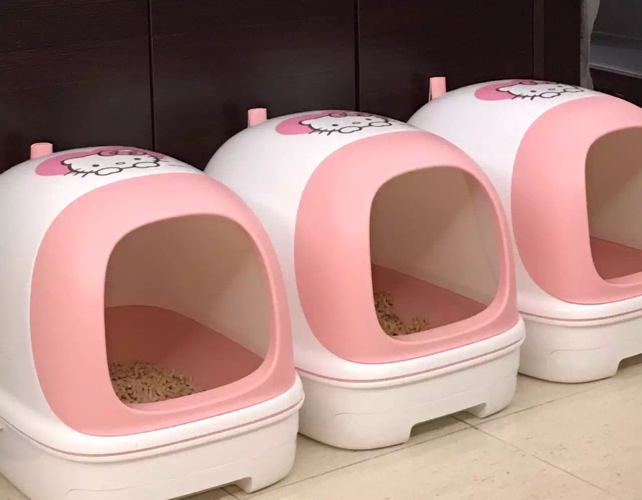Kao cute double-layer deodorant antibacterial semi-closed cat toilet cat litter box