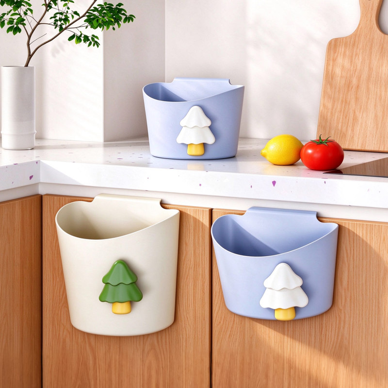 Xiuchuan Rainbow Forest Wall-Mounted Bucket Kitchen Bathroom Multi-Functional Storage Bucket Office Desktop Bucket Cabinet Door Trash Can Xiuchuan Rainbow Forest Wall-Mounted Bucket Kitchen Bathroom Multi-Functional Storage Bucket Office Desktop Bucket Cabinet Door Trash Can