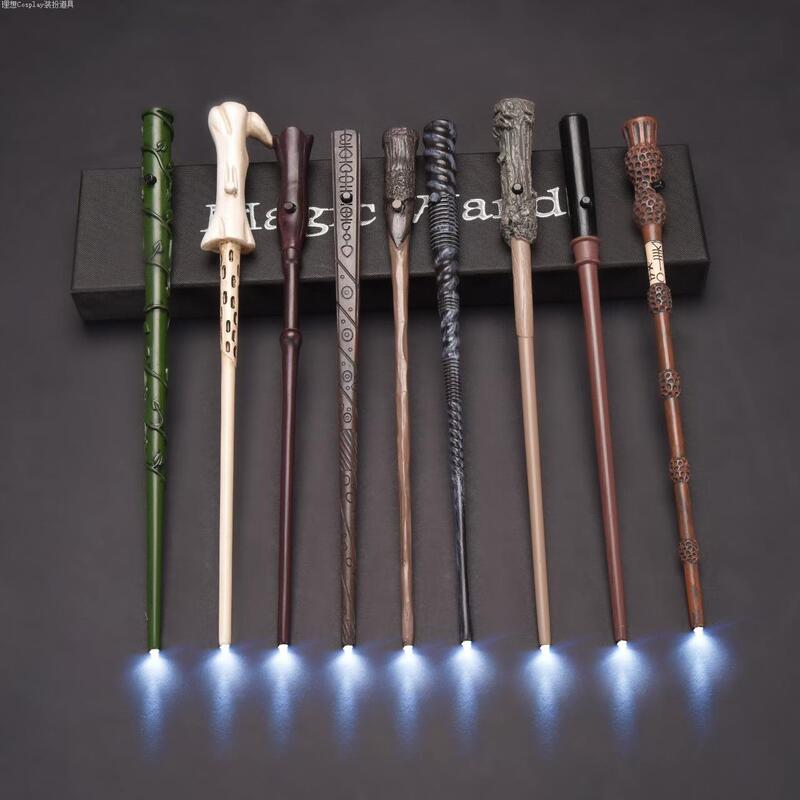 Harry Potter Glowing Wand Can Cast Spells Universal Studios Hermione Voldemort Magic Wand Halloween Cos Eight Straight Wands