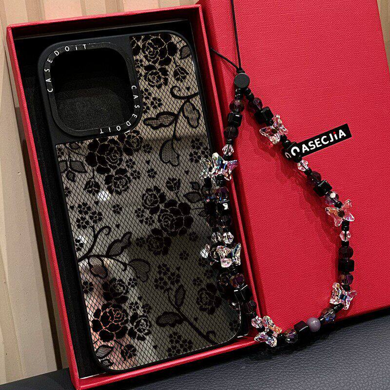C Brand Magsafe Magnetic Black Lace Rose Butterfly Case for iPhone 17, 16 Pro Max, Apple 15 Pro Mirror Protective Cover, 14 Plus, Japanese and Korean Ins Fashion, 13 Sweet Cool Style C Brand Magsafe Magnetic Black Lace Rose Butterfly Case for iPhone 17, 16 Pro Max, Apple 15 Pro Mirror Protective Cover, 14 Plus, Japanese and Korean Ins Fashion, 13 Sweet Cool Style