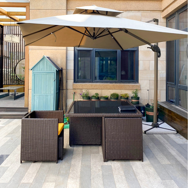 Outdoor casual table and chairs Combined waterproof outdoor terrace Garden Villa Living Room Home Innate chair sofa Three sets