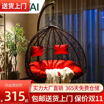 Slam basket rattan chair double rattan hammock home balcony cradle chair outdoor swing Birds Nest lazy