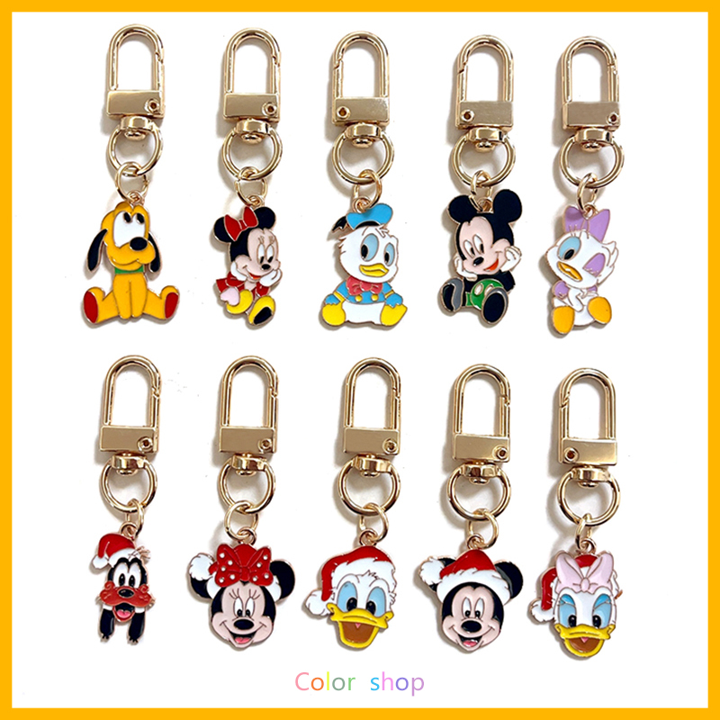 Mickey Mouse Keychain Cartoon Christmas Hat Mickey and Minnie Alloy Pendant Accessory Student Couple Backpack Decoration Mickey Mouse Keychain Cartoon Christmas Hat Mickey and Minnie Alloy Pendant Accessory Student Couple Backpack Decoration