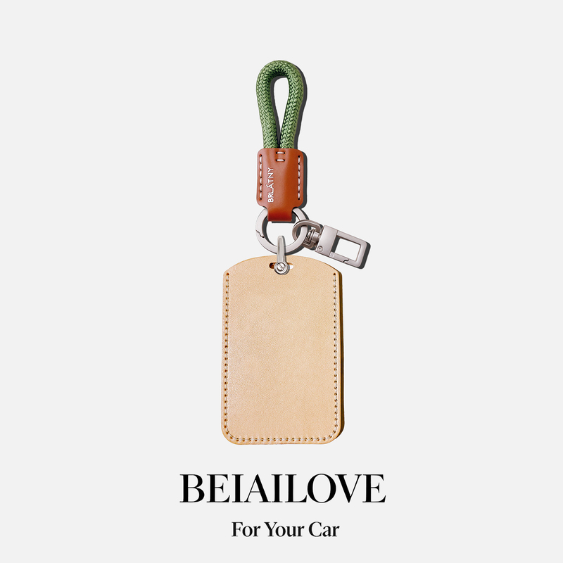 Suitable for Bmw, Xiaomi, Tesla, Li Auto, Nio, Zeekr, and Aito Card Key Covers, Genuine Leather Keychain Card Holder for Women